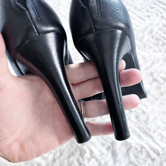 Joie Black Pebbled Leather Heeled Boots - Picture 5 of 7